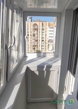 Монтаж крыши, остекление, линолеум, панели, установка шкафов